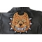 Pit Bull Spike Collar Large Iron on Patch Pit Bull Spike Collar Large Iron on Patch - 10x9.6 inch - Embroidered Iron on Patch shown on leather vest