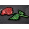 Single Rose Large Back Patch Rose Patch diagonal view