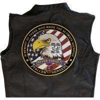 Fallen Heroes POW MIA WIA KIA Memorial Large Iron on Patch Fallen Heroes POW MIA WIA KIA Memorial Large Iron on Patch