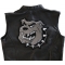 Bulldog Large Iron on Back Patch Bulldog Patch, Large Animal Patches for Jackets shown on leather vest