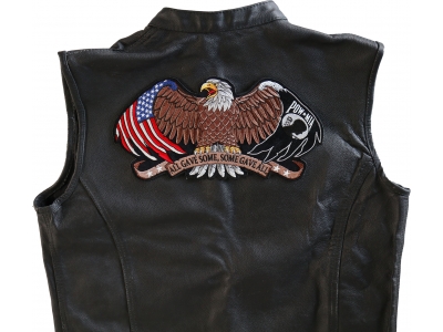 All Gave Some and Some Gave All POW MIA Eagle Large Back Patch
