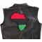 Large African Map Back Patch Africa Patch, Large Back Patches for Vests shown on leather vest