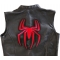 Red Spider Large Back Patch Red Spider Patch, Large Animal Patches for Jackets shown on leather vest
