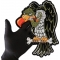 Cigar Vulture Large Back Patch Vulture on Bones with Cigar Patch, Large Animal Patches for Jackets shown on hand for size comparison