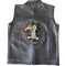 Cigar Vulture Large Back Patch Vulture on Bones with Cigar Patch, Large Animal Patches for Jackets shown on leather vest
