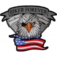 Biker Forever Eagle Large Back Patch