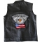Biker Forever Eagle Large Back Patch Biker Forever Eye Patch Eagle Patch, Large Biker Back Patches for Leather Vests shown on leather vest