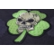Clover Skull Large Back Patch Clover Skull Patch diagonal view