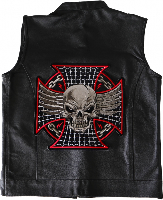 Maltese Skull Large Back Patch Maltese Skull Large Back Patch