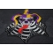 Jester Skull Large Patch Jester Clown Skull Patch diagonal view