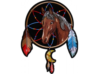 Horse in Dreamcatcher Large Patch for Jackets