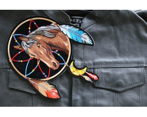 Horse in Dreamcatcher Large Patch for Jackets