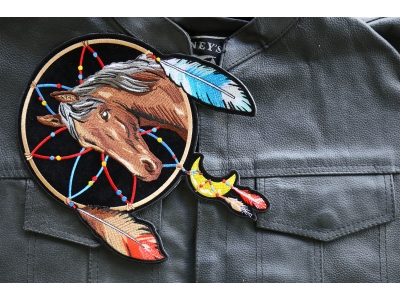 Horse in Dreamcatcher Large Patch for Jackets