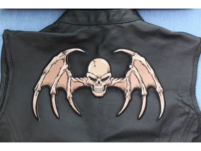 Bat Wings Skull Large Back Patch