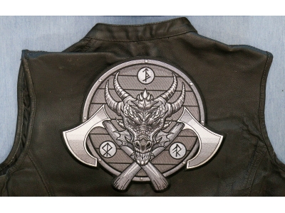 Viking Dragon and Axes Patch