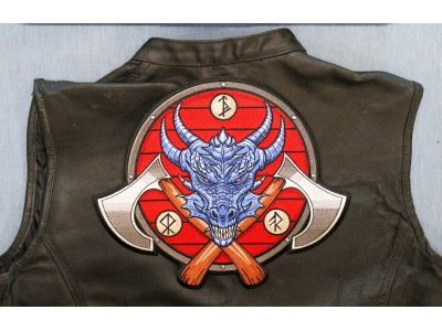 Viking Dragon and Axes Patch