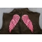 Angel Wing Patch shown on leather vest