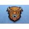 Medium Brown Buffalo Head Patch | Embroidered Patches Buffalo Patch diagonal view