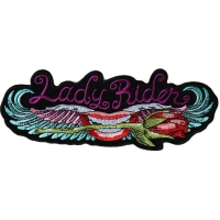 Lips and Roses Lady Rider Large Back Patch Lips and Roses Lady Rider Large Back Patch