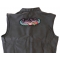 Lady Rider Patch with Crystals Rose and Wings, Biker Patches shown on leather vest