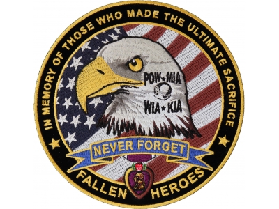 Fallen Heroes POW MIA WIA KIA Memorial Patch