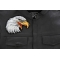 Eagle Head Facing Right Medium Iron on Patch Eagle Patch, Patches for Jackets shown on leather vest
