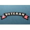 Veteran Top Rocker Patch With US Flag | US Military Veteran Patches Veteran Patch diagonal view