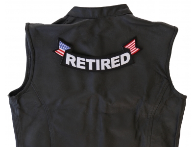 Retired Bottom Rocker With Flags Patch | US Military Veteran Patches