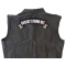 Desert Storm Rocker Patch With Flags | US Military Veteran Patches Desert Storm Vet Patch, US Flag Large Rocker Patch shown on leather vest
