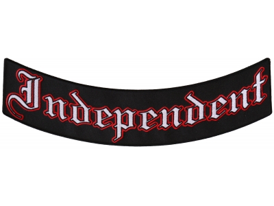 Independent Biker Lower Rocker Patch | Embroidered Patches