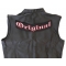 Original Lower Rocker Patch - Iron on Patch - 12x4 inch shown on leather vest