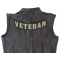 Veteran Lower Rocker Patch | US Military Veteran Patches Veteran Patch, Large Rocker Patches shown on leather vest