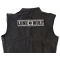 Reflective Lone Wolf Patch - Iron on Patch - 10x2.75 inch shown on leather vest