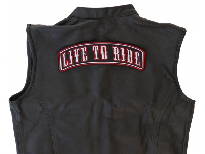 Live To Ride Large Rocker Biker Patch | Embroidered Patches