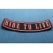 Ride To Live Rocker Patch | Embroidered Patches Ride To Live Patch diagonal view