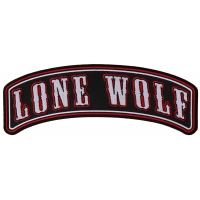 Large Lone Wolf Rocker Patch | Embroidered Patches