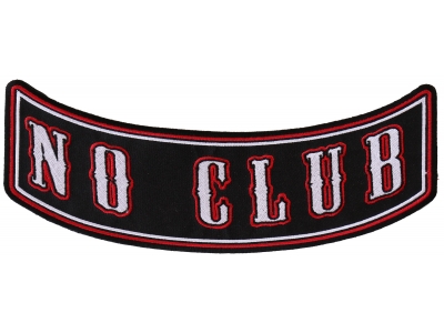 Large No Club Rocker Patch