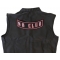 Large No Club Rocker Patch No Club Patch, Large Back Patches shown on leather vest