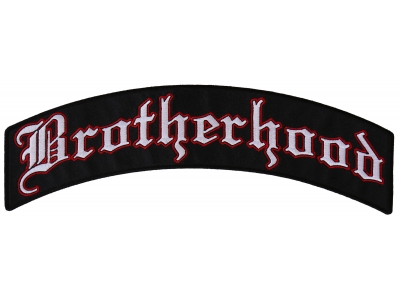Large Brotherhood Top Rocker Vest Back Patch | Embroidered Patches