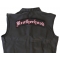 Large Brotherhood Top Rocker Vest Back Patch | Embroidered Patches Brotherhood Patch, Military Saying Patches shown on leather vest