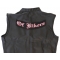  shown on leather vest