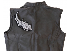 Left Silver Eagle Wing Patch | Embroidered Patches