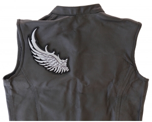 Left Silver Eagle Wing Patch | Embroidered Patches