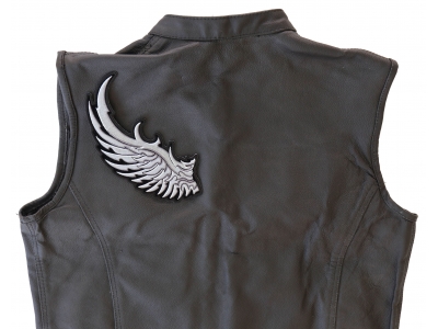 Left Silver Eagle Wing Patch | Embroidered Patches