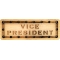 Vice President Solid Oak Laser Engraved Wooden Patch