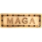 MAGA Solid Oak Laser Engraved Wooden Patch