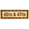 45th and 47th Solid Oak Laser Engraved Wooden Patch