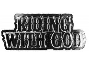 Riding With God Christian Pin