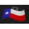 Waving Texas Flag Patch | Embroidered Patches Waving Texas Flag Patch diagonal view