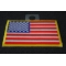 US Flag Patch Small Yellow Border 3 Inch diagonal view
